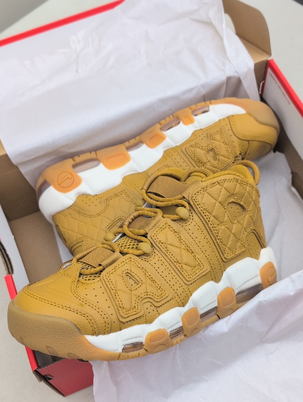 Women's Nike Air Uptempo - Wheat - Size 8.5 ( DX3375-700 )